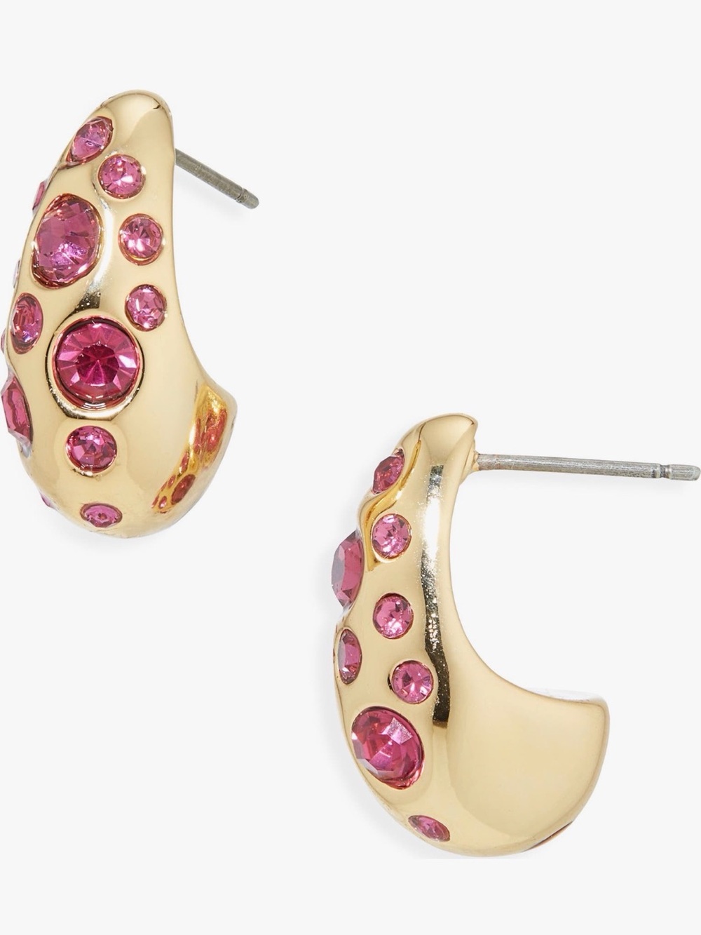 Kurt Geiger London Bombay Pavé CZ Dome Hoop Earrings